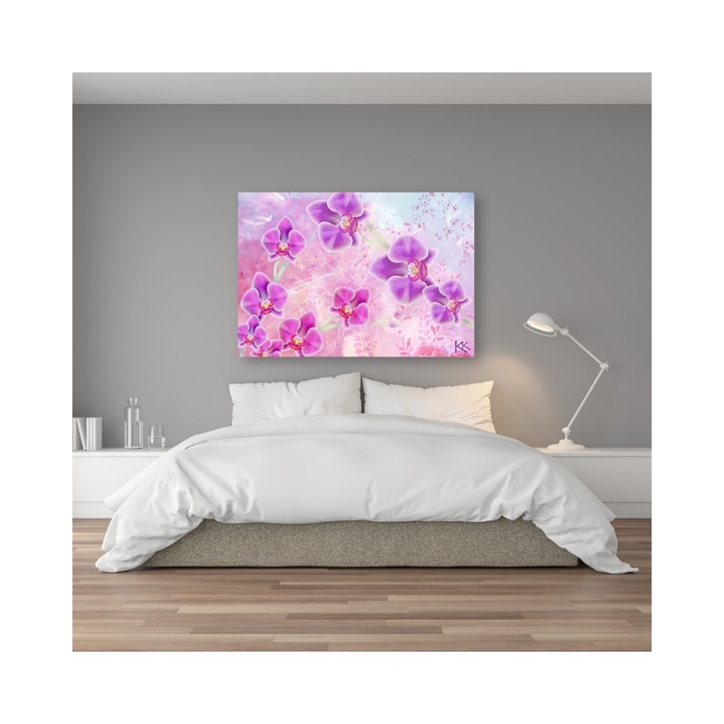 Leinwandbild - Orchideenblüten Abstraktion | Feeby
