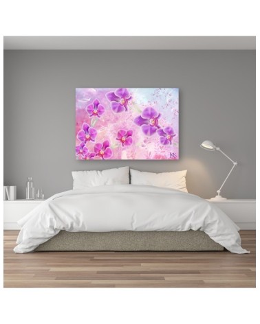 Leinwandbild - Orchideenblüten Abstraktion | Feeby
