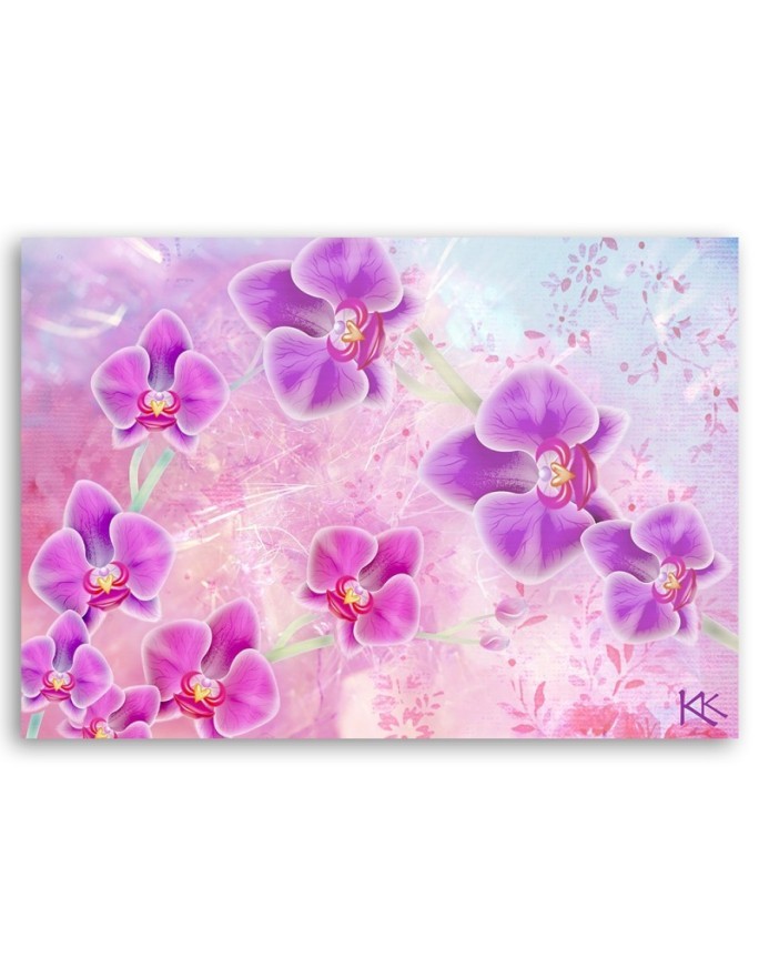 Orchidea Kwiaty Abstrakcja - Nowoczesny obraz na ścianę | FEEBY