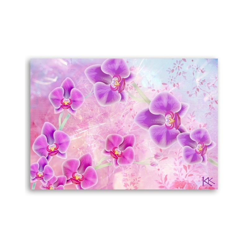 Leinwandbild - Orchideenblüten Abstraktion | Feeby