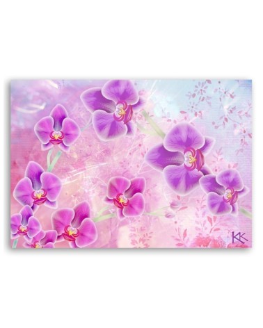 Leinwandbild - Orchideenblüten Abstraktion | Feeby