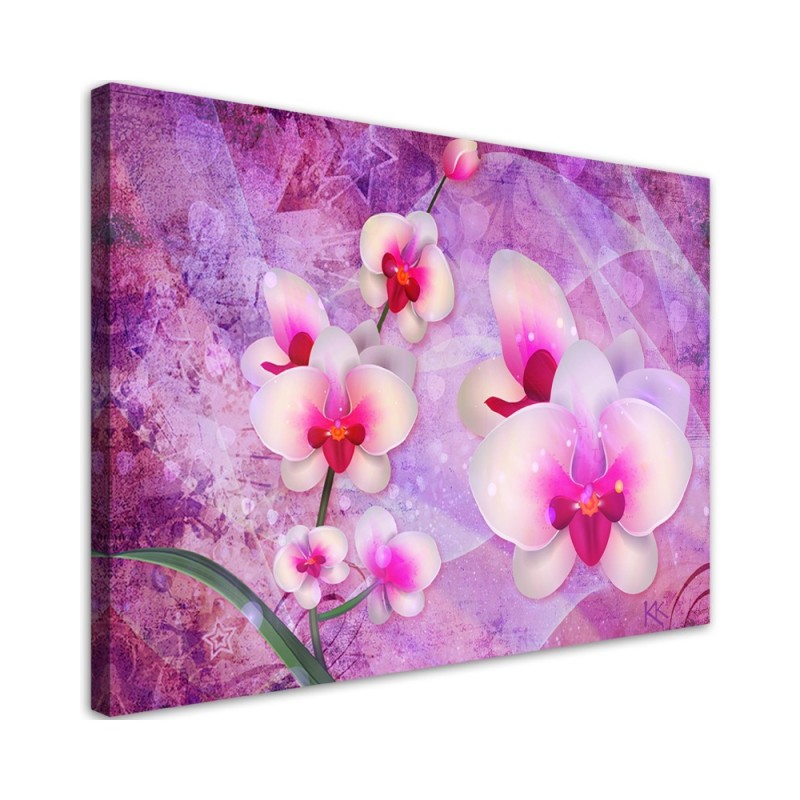 Leinwandbild modern - Orchideenblüten Abstraktion | Feeby