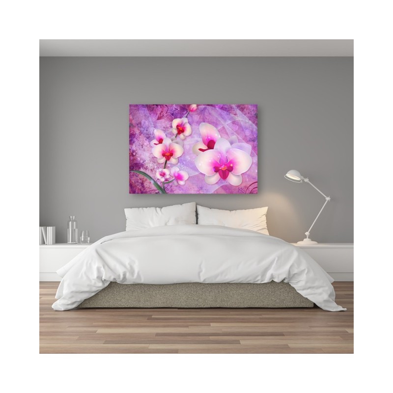 Leinwandbild modern - Orchideenblüten Abstraktion | Feeby