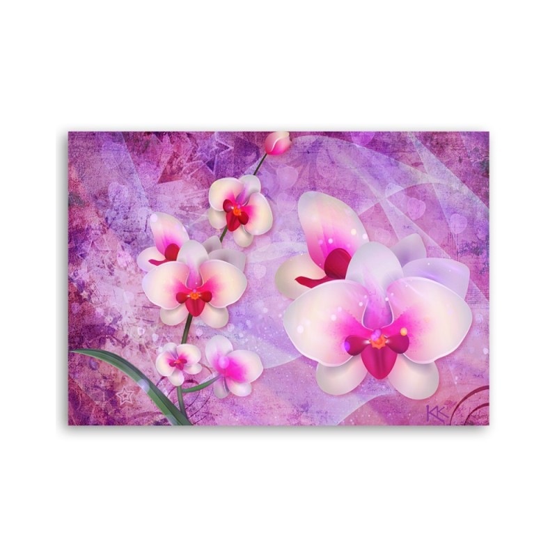 Leinwandbild modern - Orchideenblüten Abstraktion | Feeby