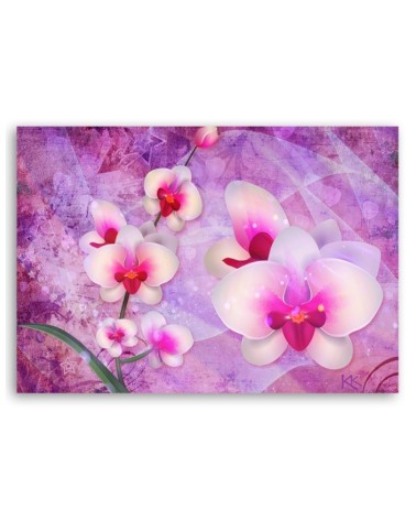 Leinwandbild modern - Orchideenblüten Abstraktion | Feeby