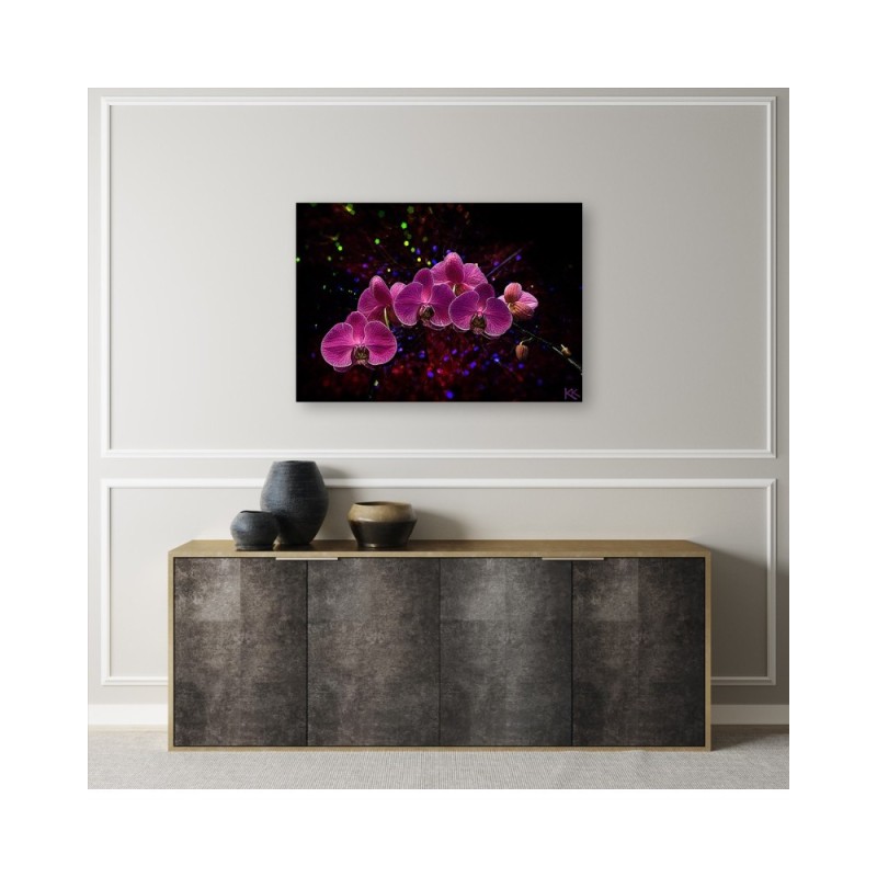 Dekoratives Leinwandbild - Orchidee Rosa Blumen Spa | Feeby