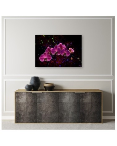 Dekoratives Leinwandbild - Orchidee Rosa Blumen Spa | Feeby