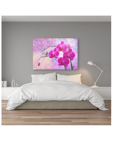 Bild auf Leinwand - Abstrakt Rosa Orchideen Blumen | Feeby