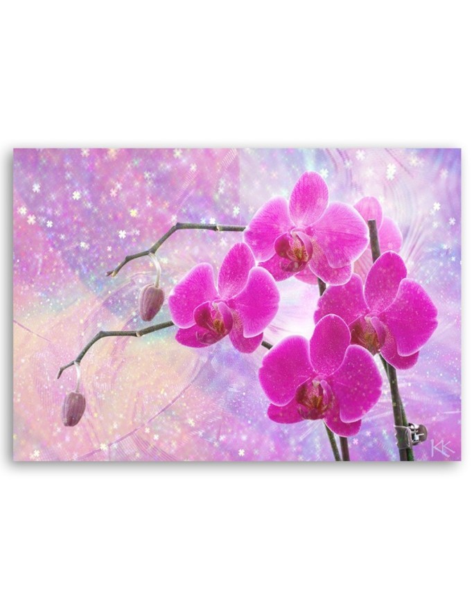 Modern canvas painting - Ethereal orchid abstract | FEEBY