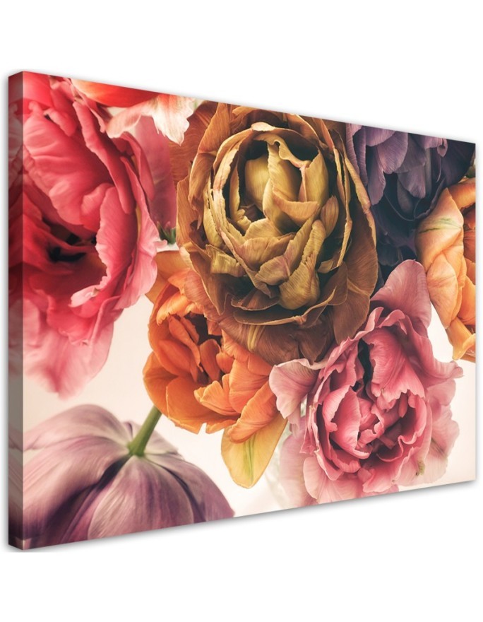 Leinwandbild - Blumenstrauß Bunte Blumen | Feeby