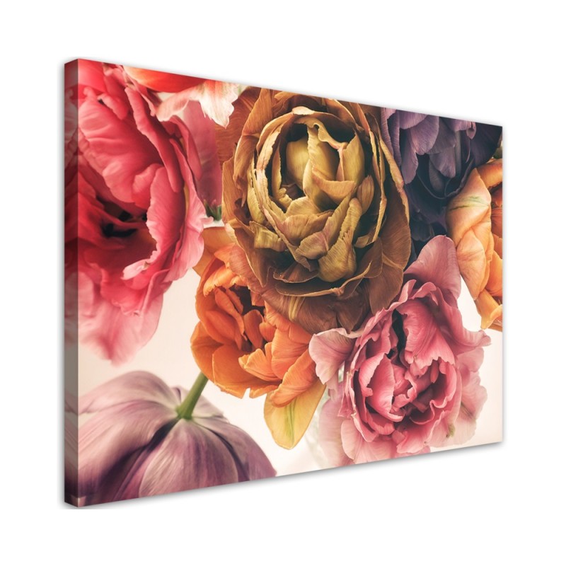 Leinwandbild - Blumenstrauß Bunte Blumen | Feeby