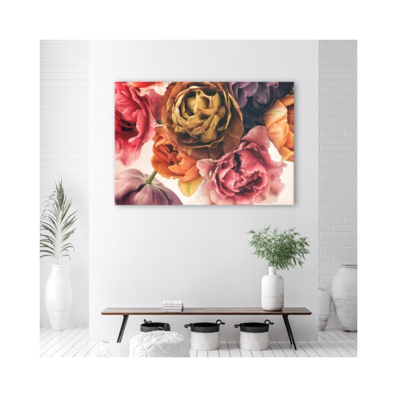 Leinwandbild - Blumenstrauß Bunte Blumen | Feeby