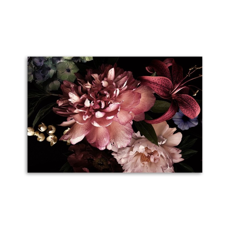 Bild auf Leinwand - Blumenstrauß Rosa Pflanzen | Feeby