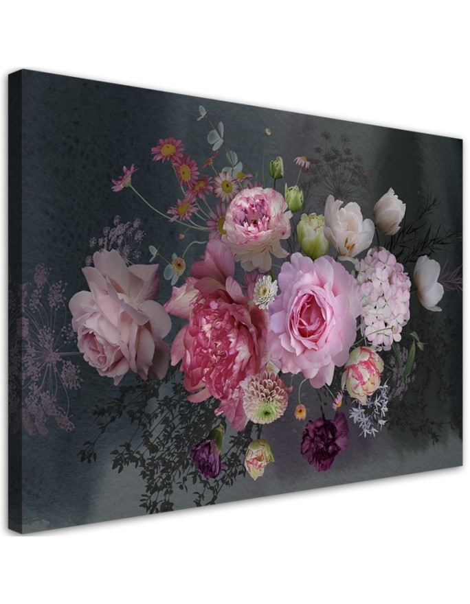 Modernes Wandbild - Vintage Flowers Bouquet | Feeby