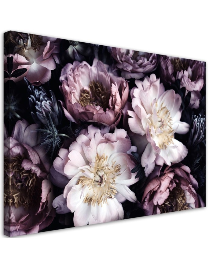 Leinwandbild - Blumenstrauß Vintage Retro | Feeby