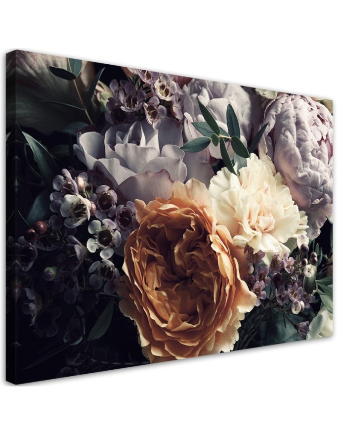 Bild auf Leinwand - Pastell Peony Bouquet Blumen | Feeby