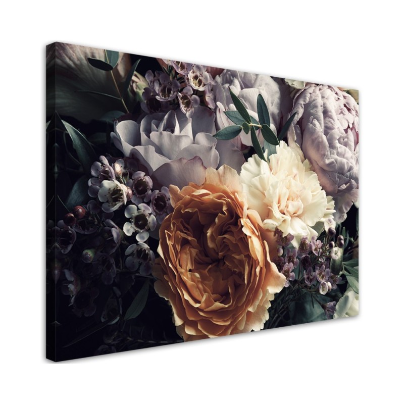Bild auf Leinwand - Pastell Peony Bouquet Blumen | Feeby