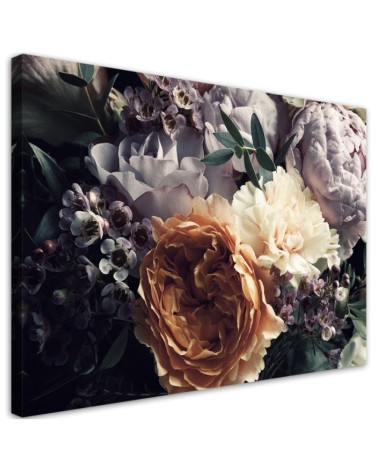 Decorative Canvas painting - Pastel Peonies Flower Bouquet | FEEBY