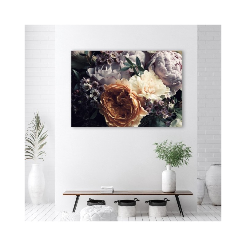 Bild auf Leinwand - Pastell Peony Bouquet Blumen | Feeby