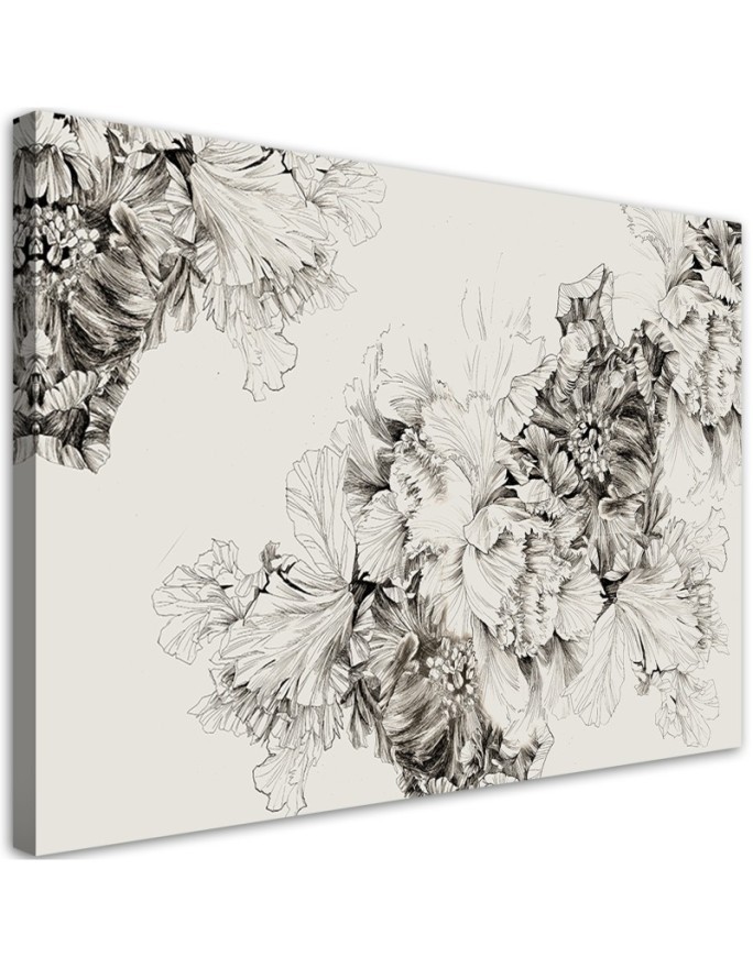 Leinwandbild - Vintage Blumenmotiv | Feeby