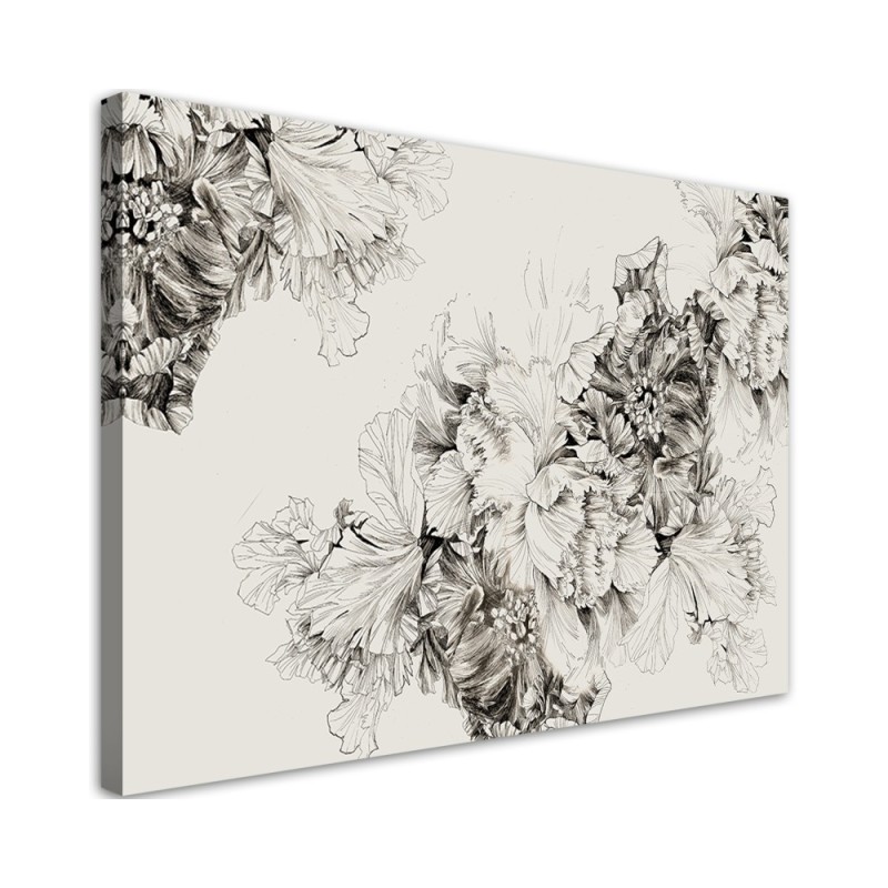 Leinwandbild - Vintage Blumenmotiv | Feeby