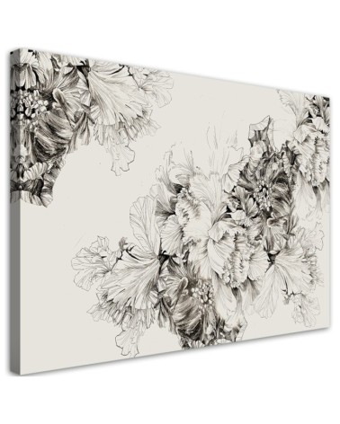Canvas prints for living room - Floral vintage motif | FEEBY