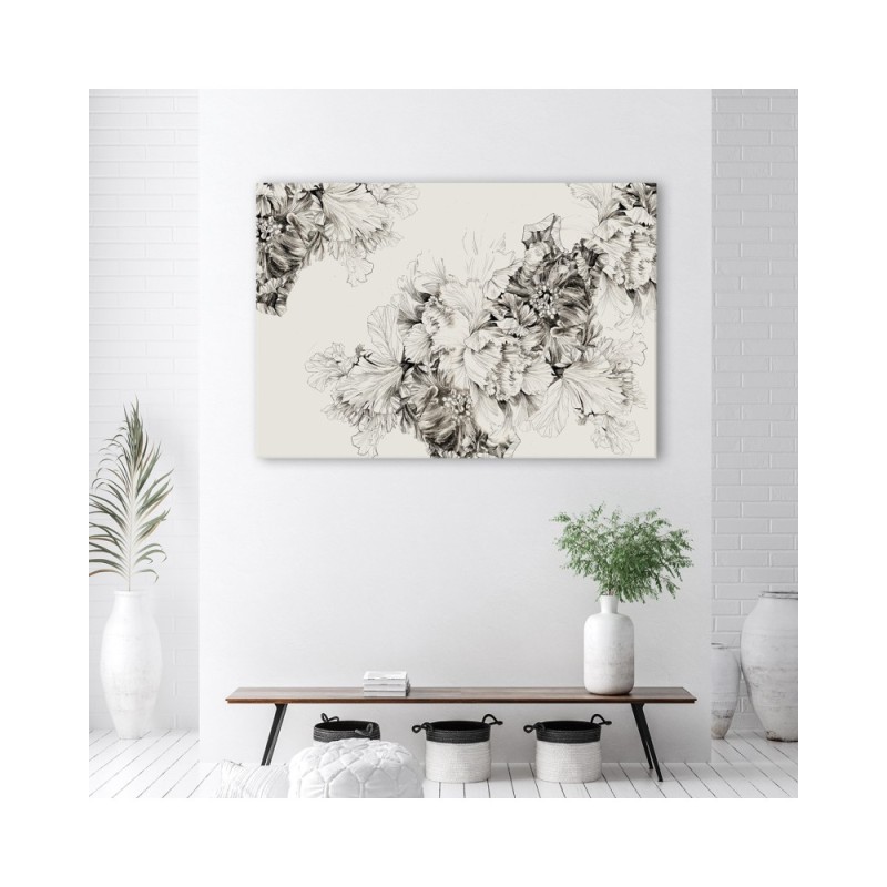 Leinwandbild - Vintage Blumenmotiv | Feeby
