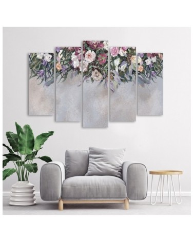 Modernes Wandbild - Blumen überwachsen | Feeby