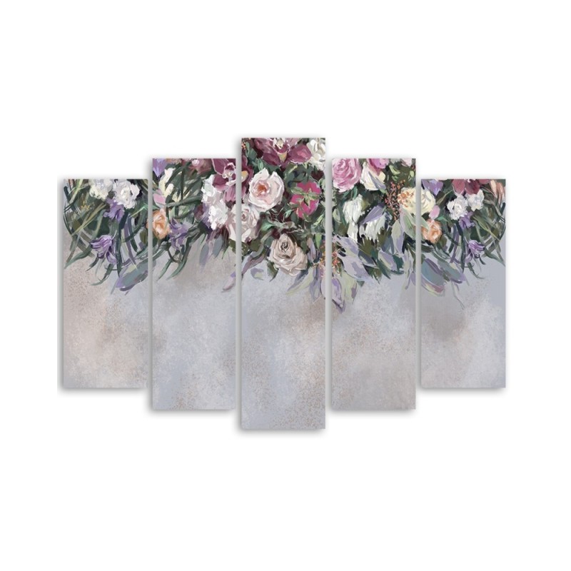 Modernes Wandbild - Blumen überwachsen | Feeby