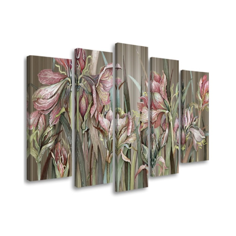Irises flowers - 5-panel canvas painting | FEEBY