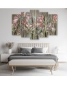 Irises flowers - 5-panel canvas painting | FEEBY