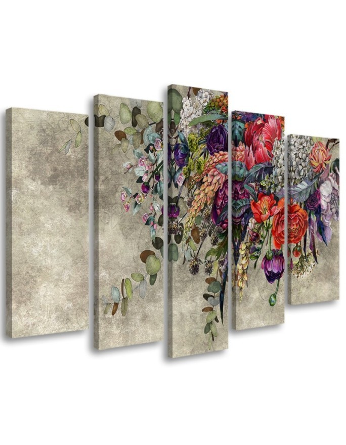 Wandbild für Wohnzimmer - Blumenstrauß | Feeby