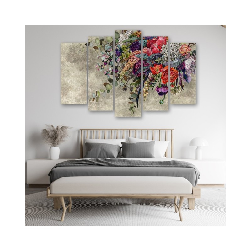Wandbild für Wohnzimmer - Blumenstrauß | Feeby