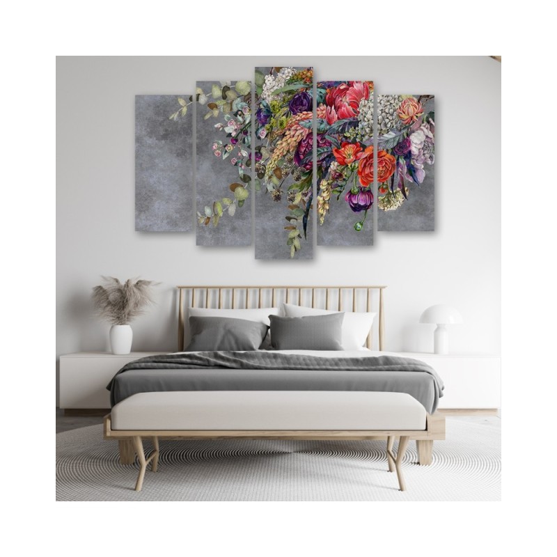 Dekoratives Leinwandbild - Blumenstrauß | Feeby