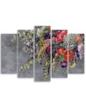 Bouquet of flowers - Modern 5-piece Canvas painting | FEEBY