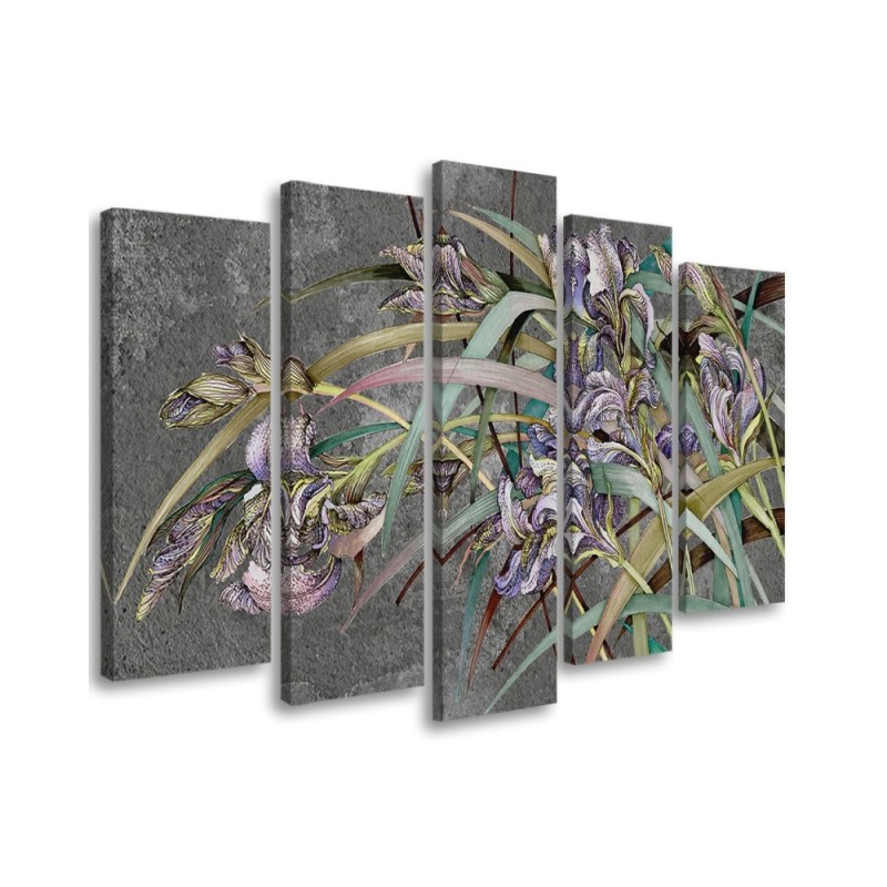 Leinwandbild modern - Iris Blumen im Wind | Feeby