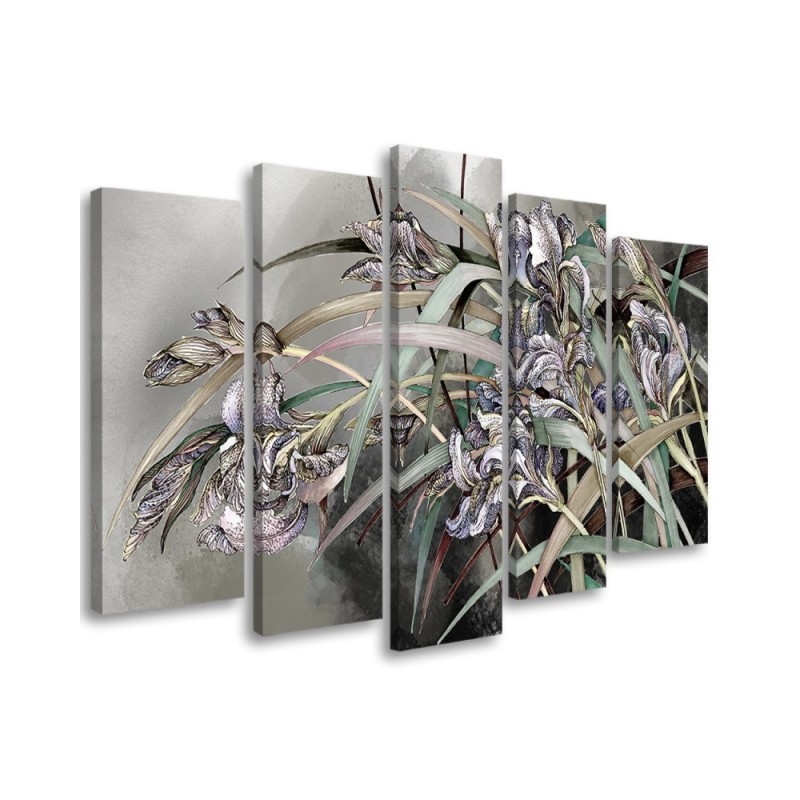 Leinwandbild - Iris Blumen im Wind | Feeby