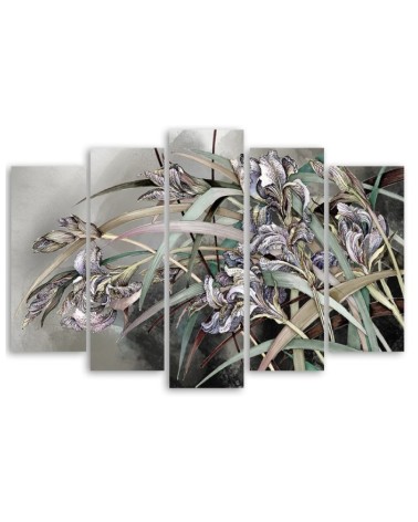 Leinwandbild - Iris Blumen im Wind | Feeby