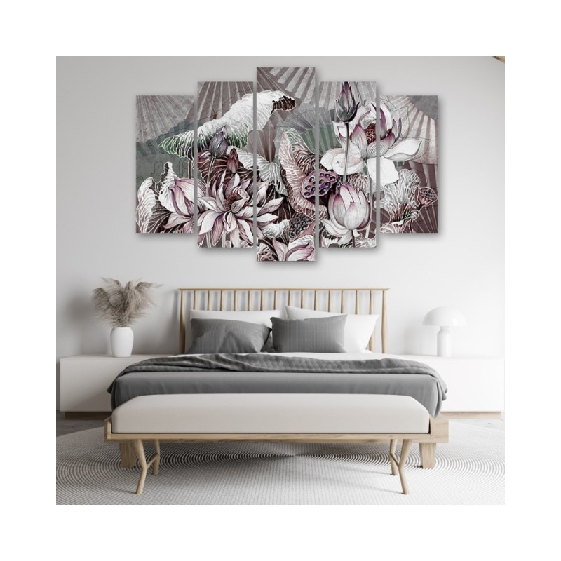 Leinwandbild - Heilige Lotos und Fanter | Feeby