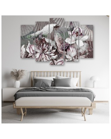 Leinwandbild - Heilige Lotos und Fanter | Feeby