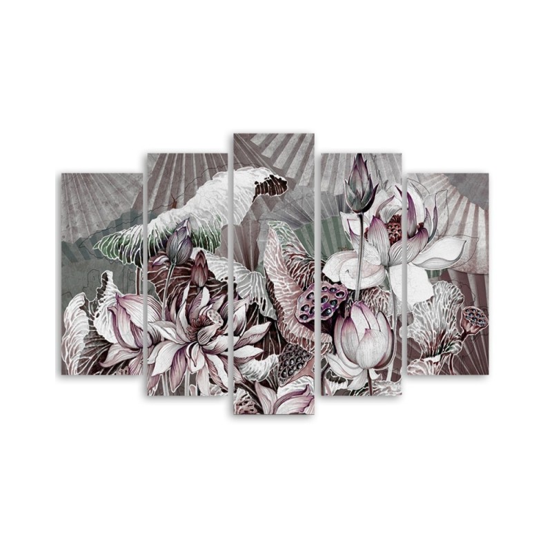 Leinwandbild - Heilige Lotos und Fanter | Feeby