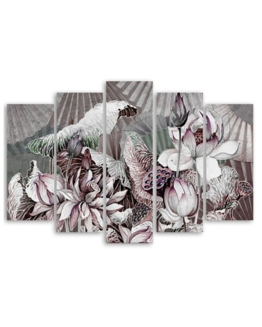 Leinwandbild - Heilige Lotos und Fanter | Feeby