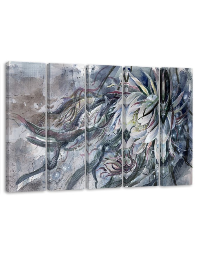 Wandbild für Wohnzimmer - Blume der Königin der Nacht | Feeby