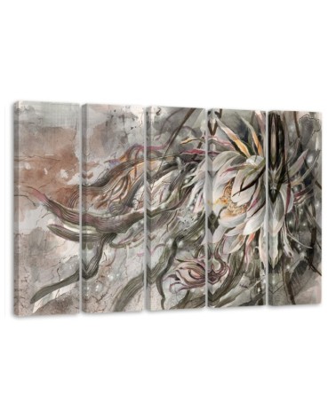 Flower of the Queen of the Night - Modern painting for the living room | FEEBY