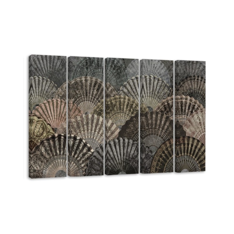 Dekoratives Leinwandbild - Luxuriöse Fans | Feeby
