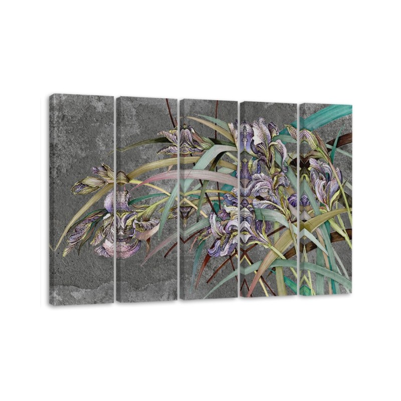 Leinwandbild - Iris Blumen im Wind | Feeby