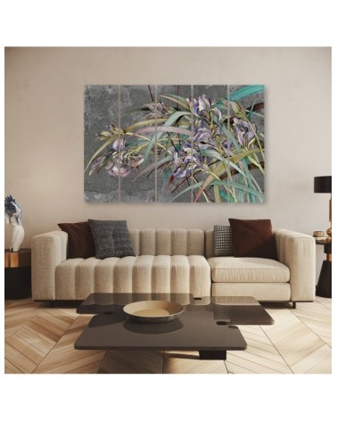 Leinwandbild - Iris Blumen im Wind | Feeby