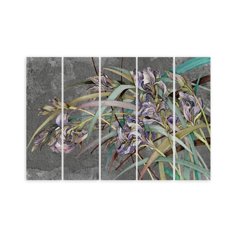 Leinwandbild - Iris Blumen im Wind | Feeby