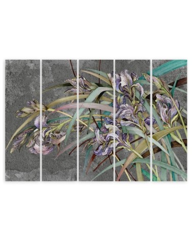 Leinwandbild - Iris Blumen im Wind | Feeby