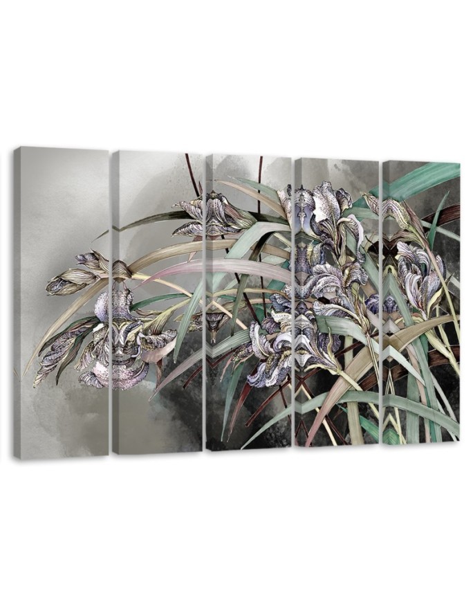 Leinwanddruck - Iris Blumen im Wind | Feeby